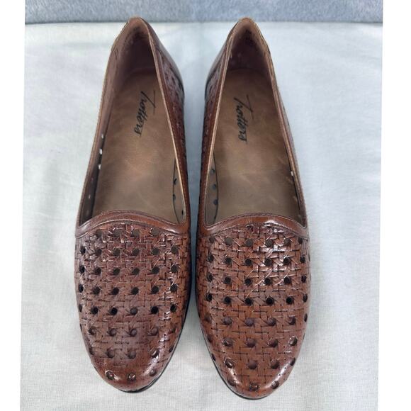 Trotter’s Woman’s sz 7 Liz Woven Leather Loafer Flat 90s/Y2K style - Picture 5 of 12